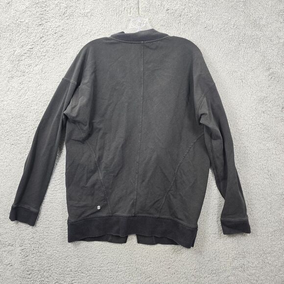 Lululemon Athletica Women's Mula Bundle Asymmetric Zip Black Jacket Size 10 - Picture 4 of 8